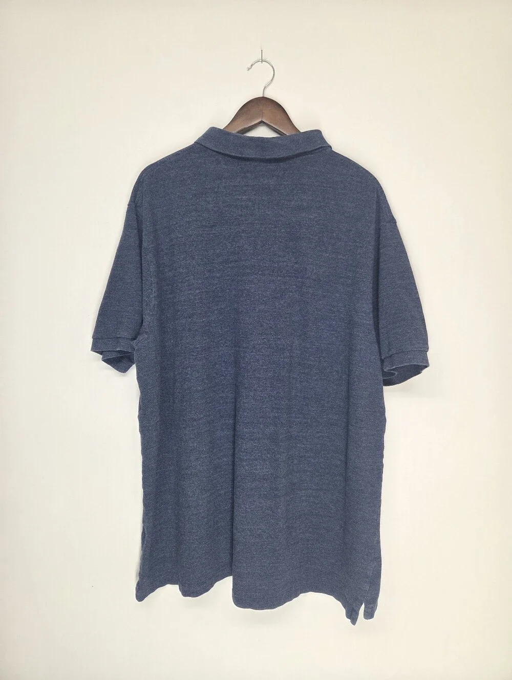 Polo Ralph Lauren 2XLT Tall Heather Navy Polo Shirt Cotton Mesh